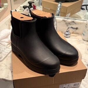 UGG Black Rubber Ankle Boots